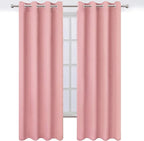LEMOMO Baby Pink Bedroom Blackout Curtains/52 x 84 Inch Long/Set of 2 Curtain - Image 2