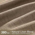 MIULEE Pinch Pleated Thick Linen Curtains 108 Inches Long 2 Panels - Image 4