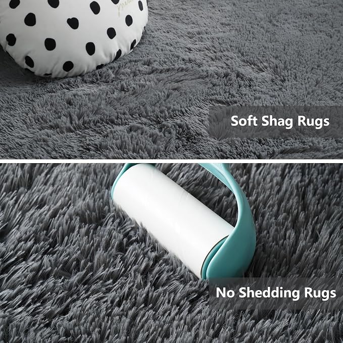Shag Area Rugs for Bedroom Living Room, 4X6 Ultra Soft Fluffy Area Rugs for Dorm - Image 3