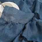 jinchan Ruffled Valance Curtain Slubbed Crossed Kitchen Valance Vintage - Image 9