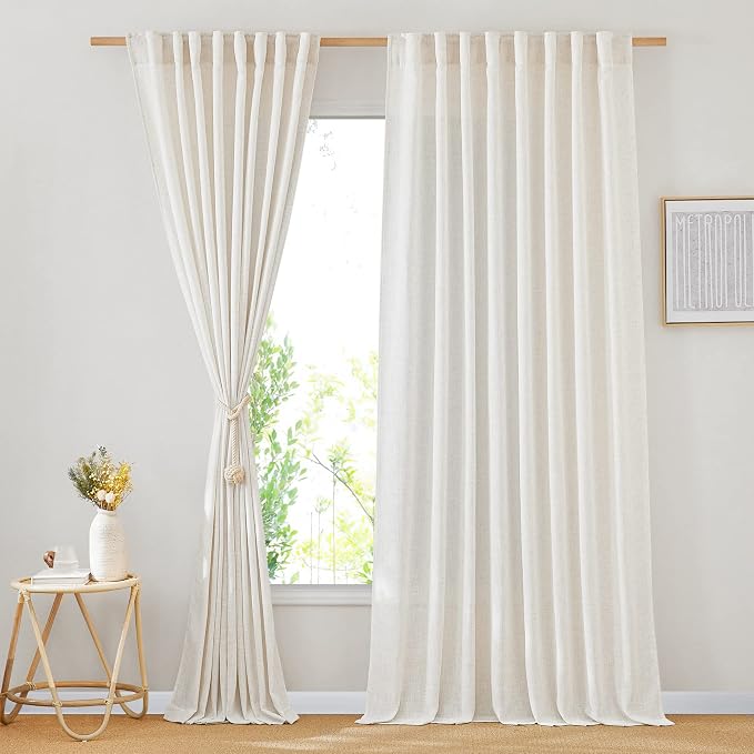 NICETOWN Natural Linen Room Divider Curtains by NICETOWN