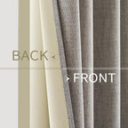MIULEE 100% Blackout Linen Textured Curtains - Image 6