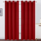 LEMOMO Red Thermal Blackout Curtains/52 x 108 Inch/Set of 2 Panels Room by Lemomo