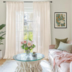 BGment Linen Curtains 96 Inches Long - Image 2