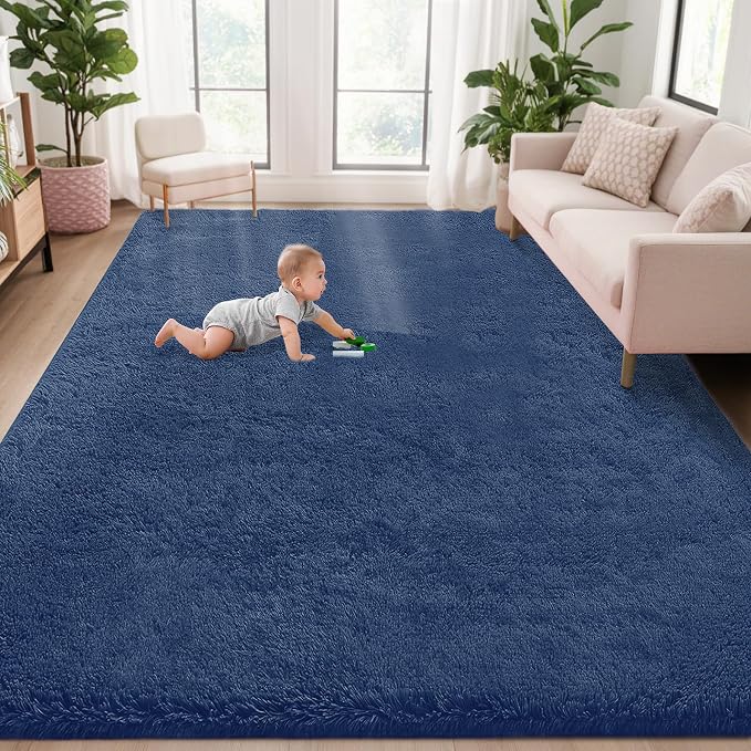 5x7 Area Rug for Living Room: Fluffy Shag Soft Washable Rugs Fuzzy Plush Indoor by VECARF