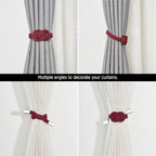 NICEEC 4 Pack Mini Magnetic Curtain Tiebacks Nordic Simple Style Drape Tie - Image 5