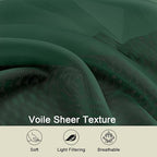 Hunter Green Valances for Windows, Sheer Curtains 14 Inch Length 2 Pack Kitchen - Image 3