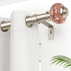Curtain Rods 32 to 58 Inches, USFOOK 7/8 InchTelescoping Splicing Drapery Rods - Image 2