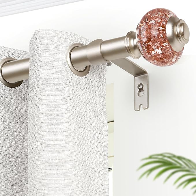 Curtain Rods 32 to 58 Inches, USFOOK 7/8 InchTelescoping Splicing Drapery Rods - Image 2