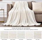BEDELITE Fleece Blanket Queen Size – 3D Ribbed Jacquard Soft and Warm - Image 3