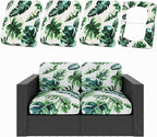 hyha 4Pcs Patio Cushion Covers, Stretch Outdoor Couch Cushion Covers, Washable by hyha