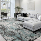 Washable Area Rugs 6'x8' Non-Slip Modern Abstract Soft - Image 2
