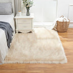 EasyJoy Ultra Soft Fluffy Shaggy Area Rug Faux Fur Rug Chair Cover Seat Pad - Image 3