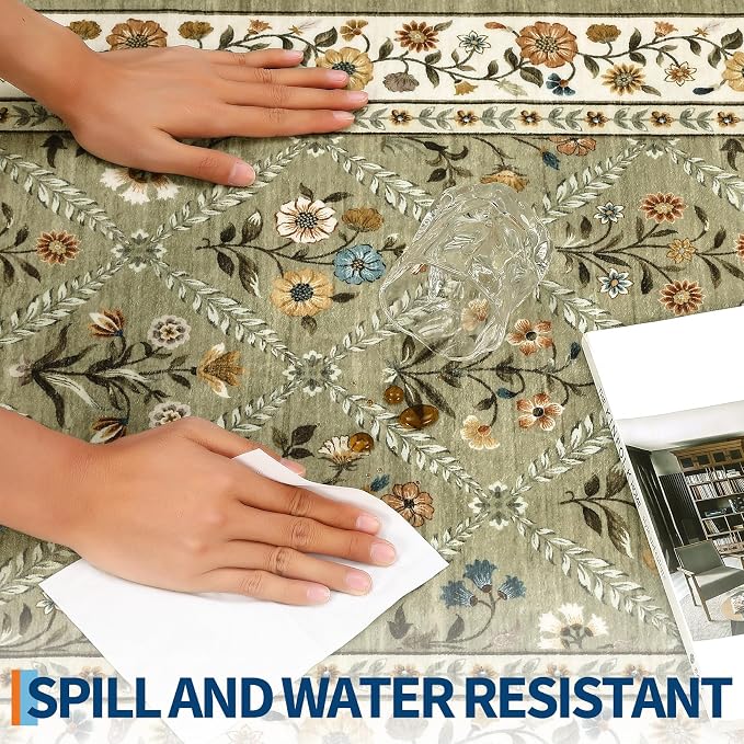 Washable Kitchen Rugs Non Slip 2x6 Hallway Runner Rug Stain Resistant Low Pile - Image 6