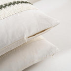 Fancy Homi Set of 1 Boho Olive Green Decorative Throw Pillow Cover 16x16 Inch - Image 3