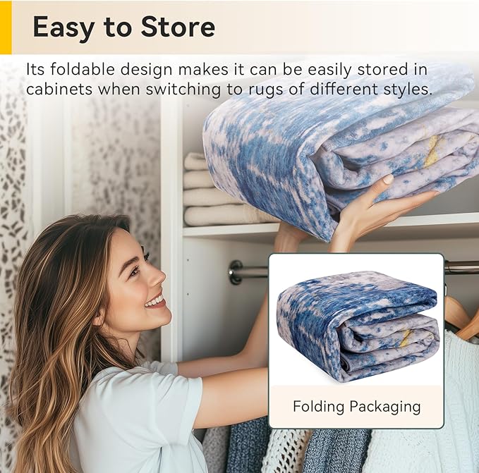 Washable Area Rugs 2'x5' Non-Slip Modern Abstract Soft - Image 8