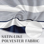 Emvency 2 Pack Valances Window Treatments, Striped Navy Nautical Minimalist - Image 4
