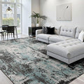 Washable Area Rugs 9'x12' Non-Slip Modern Abstract Soft by RELEANY