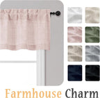 OWENIE Blush Pink Valances for Windows 1 Pcs, Light Filtering Textured - Image 8