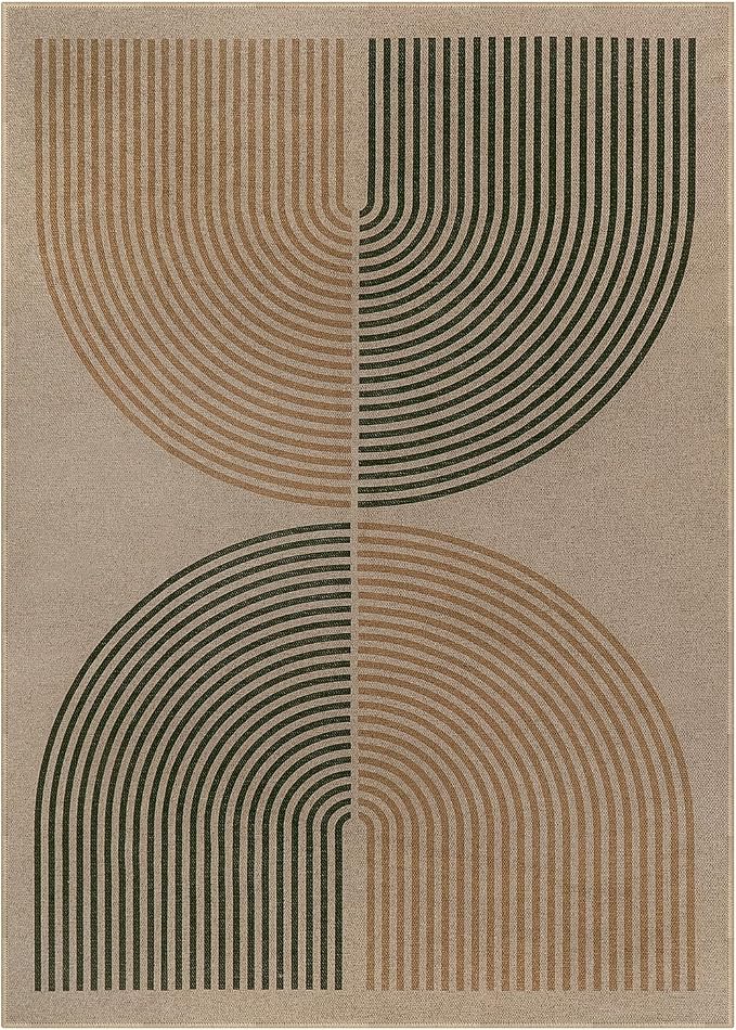 Lahome Modern Rainbow Easy Jute Rug, Washable 5x7 Area Rugs - Image 7