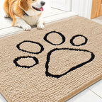 Smiry Dog Door Mat for Muddy Paws, Absorbent Dirt Trapper Non Slip Quick Dry by Smiry