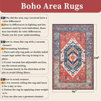 SERISSA 8x12 Area Rugs for Living Room, Large Washable Non-Slip Boho Rug - Image 2