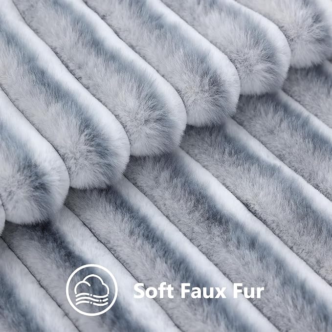 decorUhome Cozy Faux Fur Throw Pillow Covers 12x20 Set of 2 Decorative Soft - Image 3