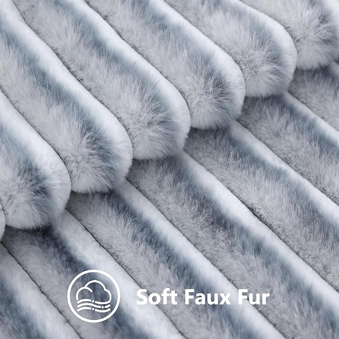 decorUhome Cozy Faux Fur Throw Pillow Covers 16x16 Set of 2 Decorative Soft - Image 3