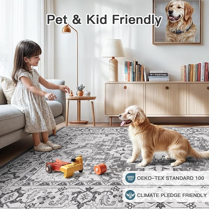 Lofus 9x12 Area Rugs for Living Room, Washable Area Rug, Rugs for Bedroom - Image 4