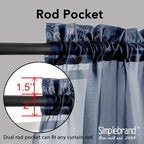 Simplebrand Sheer Curtains 72 Inches Long 2 Panels - Image 2