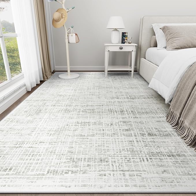 10x12 Area Rugs Washable Rug: Anti-Skid Abstract Modern Living Room Rug Soft - Image 8