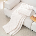 50x70 Inch Beige Throw Blanket - Image 6