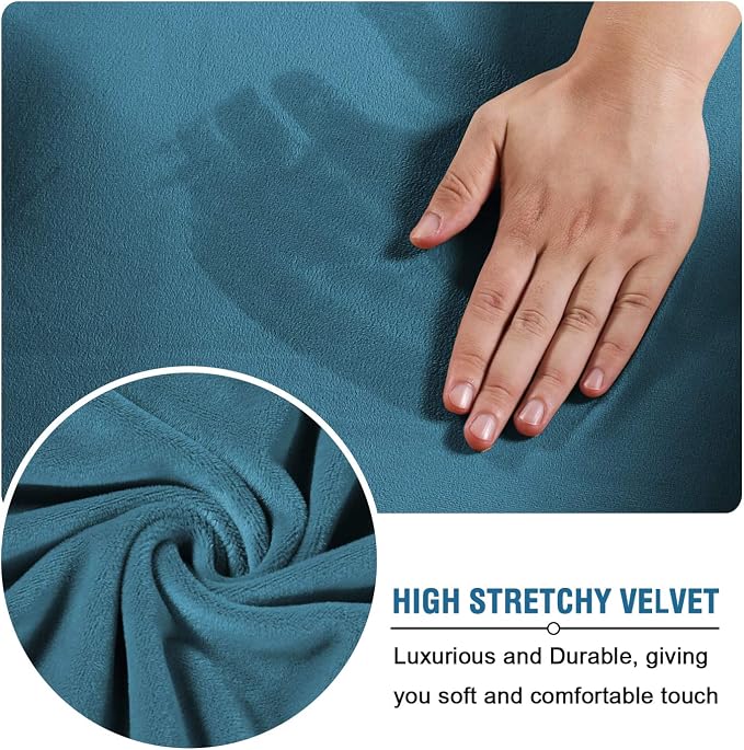 H.VERSAILTEX Rich Velvet Stretch 2 Piece Chair Cover Chair Slipcover Sofa Cover - Image 5