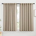 RYB HOME Linen Sheer Curtains for Small Window, Back Tab Breathable Absorbent by RYBHOME