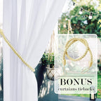 RYB HOME Sheer Outdoor Curtains - Image 3