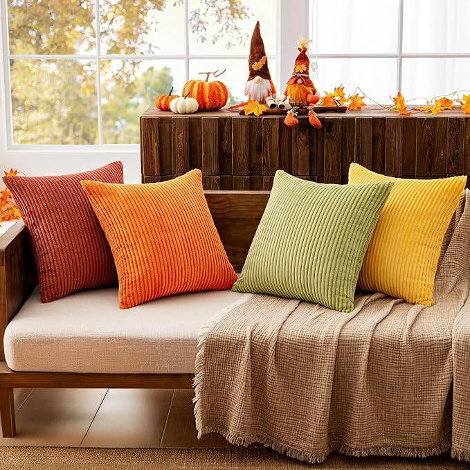 MIULEE Decorative Throw Pillow Covers 20x20 Inch Set of 4, Vibrant Cushion - Image 8