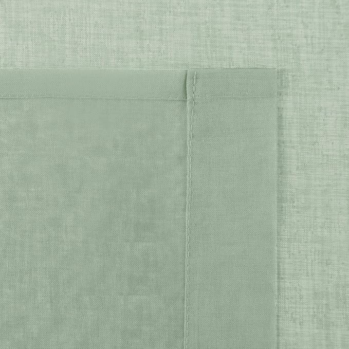 DWCN Bean Green Sheer Curtains for Kitchen Windows - Image 4