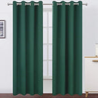 LEMOMO Blackout Curtains 66 x 95 inch/Dark Green Curtains Set of 2 by Lemomo