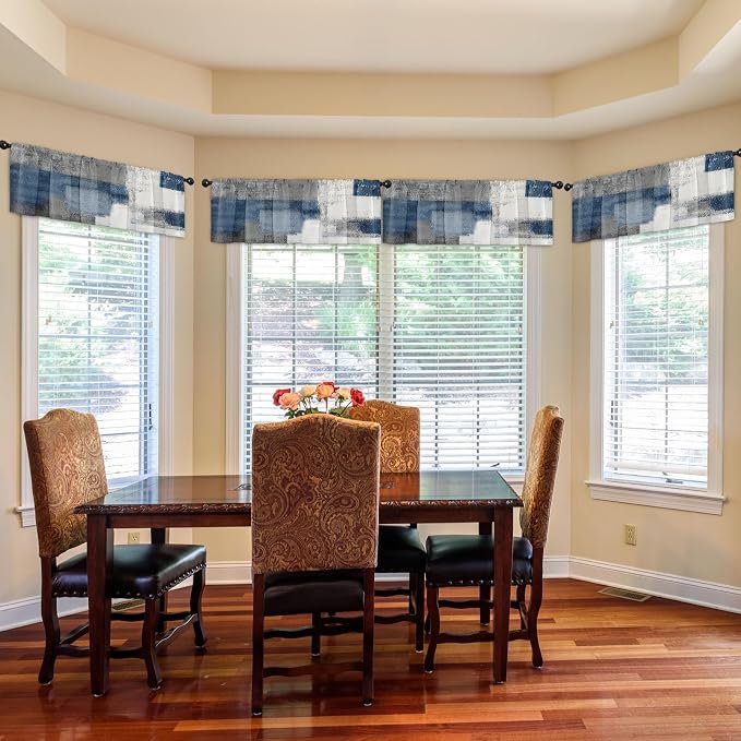 Emvency 4 Pack Valances Window Treatments, 52x12 Inch Rod Pocket Valances - Image 7