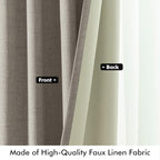 MIULEE 100% Blackout Curtains for Bedroom, Linen Solid Luxury Decor Thermal - Image 6