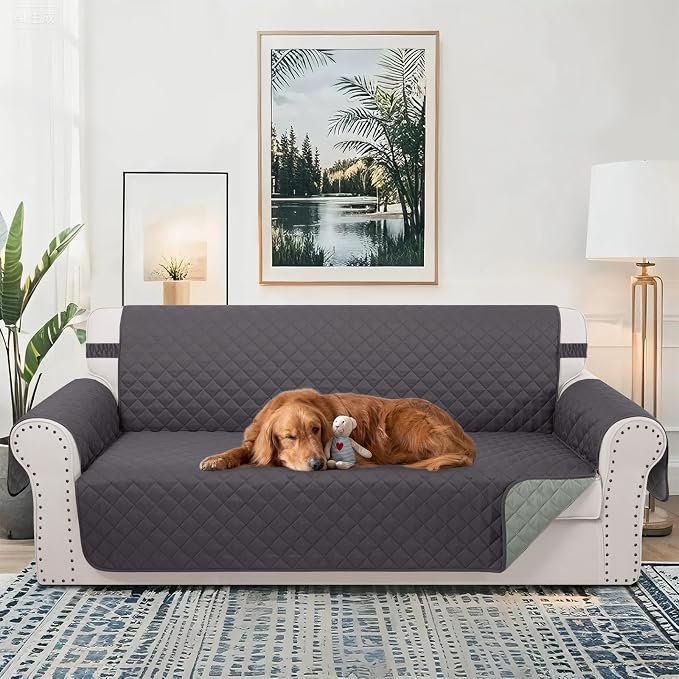 Reversible Couch Cover for 3 Cushion Couch for Pet Friednly Sofa Cover for Dogs - Image 2