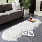 AMTOVO Faux Sheepskin Rug, 2 x 6 ft Faux Fur Rug - Image 9