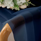Aiyufeng 2 Panels Navy Blue Sheer Valance 14 Inches Long, Short Sheer Curtain - Image 5