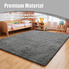 Shag Area Rug for Bedroom 4x6, Deep Grey Fluffy Area Rugs for Living Room - Image 8
