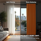 Deconovo Blackout Curtains, Thermal Insulated, W52 x L95 2 Panels, Back Tab - Image 3