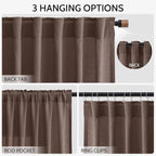 Cappuccino Linen Curtains 80 Inch Length - Image 2