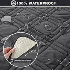 TAOCOCO 100% Waterproof Oversized Loveseat Recliner Cover, Non Slip Split Couch - Image 3
