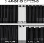 Black Linen Curtains 80 inches Long - Image 3