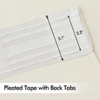 MIULEE Beige White Back Tab Blackout Curtains 90 Inches Long 2 Panels Set - Image 4