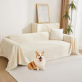 MYSKY HOME Loveseat Cover Beige Couch Cover Sectional Couch Covers by MYSKYHOME